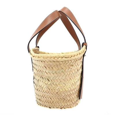 Loewe Smiley World Basket Small Bucket Tote Bag Beige — view 3