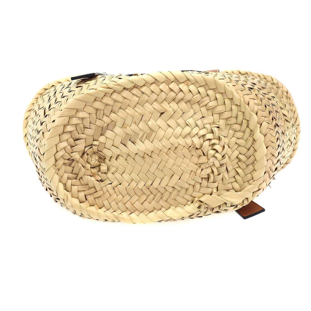 Loewe Smiley World Basket Small Bucket Tote Bag Beige — view 4