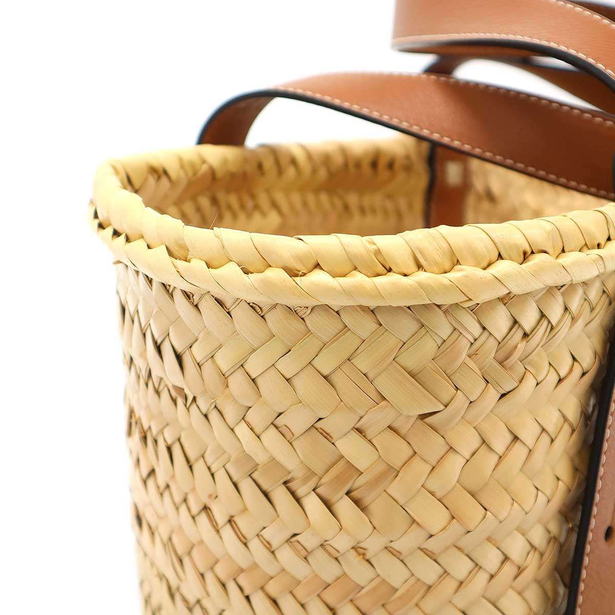 Loewe Smiley World Basket Small Bucket Tote Bag Beige — view 7