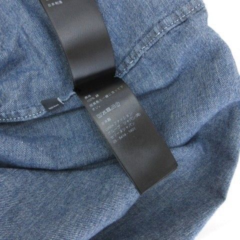 Celine Cotton Denim Shirt Long Sleeve Triomphe Embroidery S Indigo Whisper