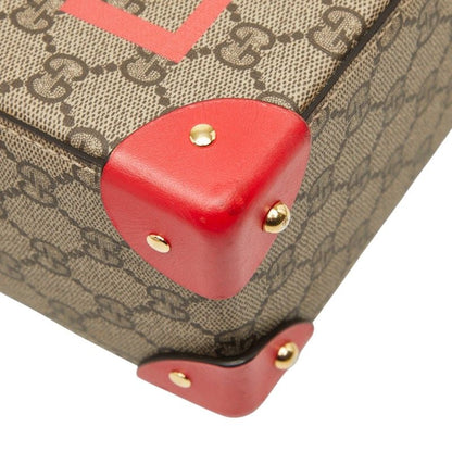 Gucci GG Small Bamboo Chain Shoulder Bag 2-Way Beige Red Leather — view 5