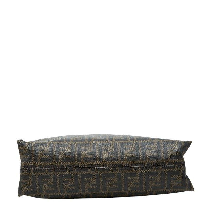 Fendi Zucca Tote Bag Brown Leather — view 3