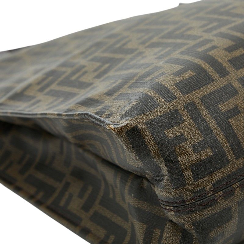 Fendi Zucca Tote Bag Brown Leather — view 7
