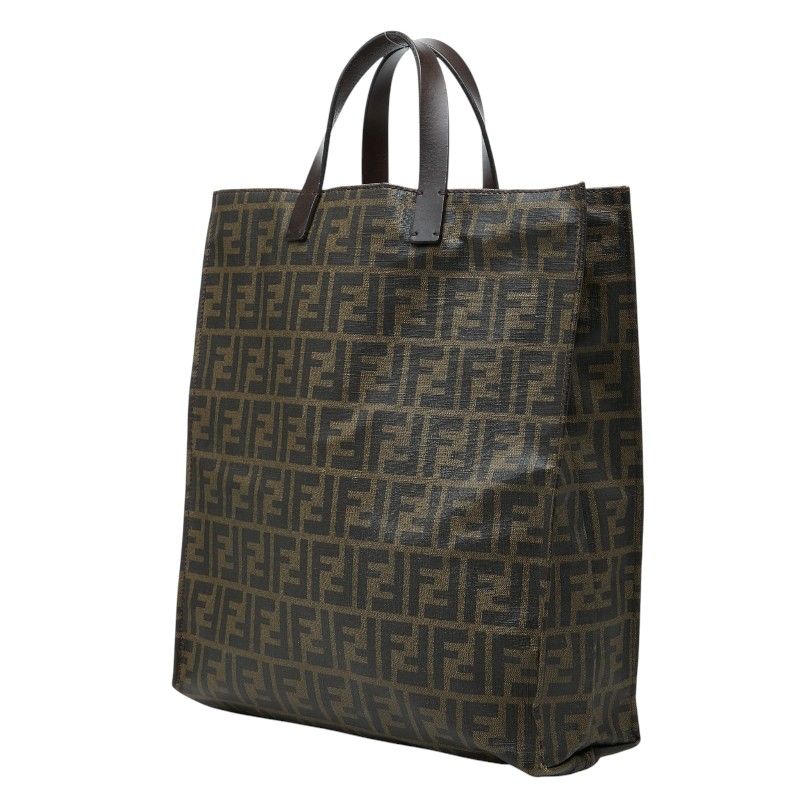 Fendi Zucca Tote Bag Brown Leather — view 2