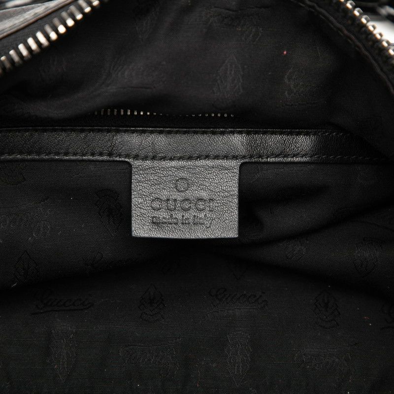 Gucci Studded Handbag Shoulder Clutch Black Leather — view 5