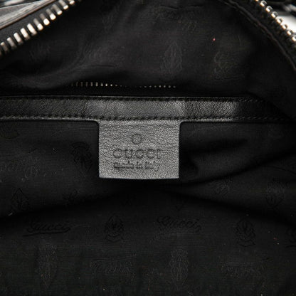 Gucci Studded Handbag Shoulder Clutch Black Leather — view 5