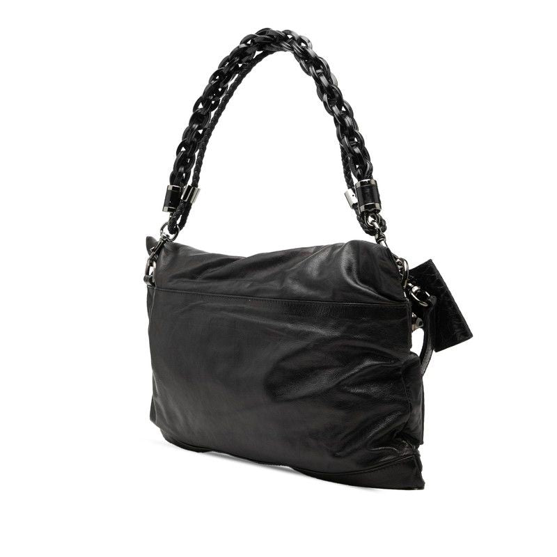 Gucci Studded Handbag Shoulder Clutch Black Leather — view 2