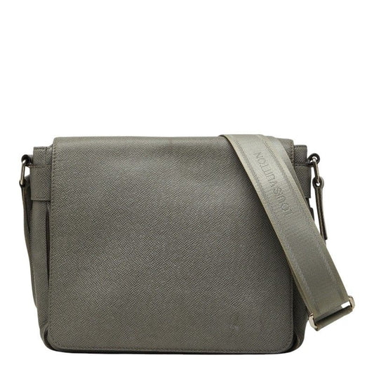 Louis Vuitton Taiga Roman PM Crossbody Shoulder Bag Glacier Gray Leather