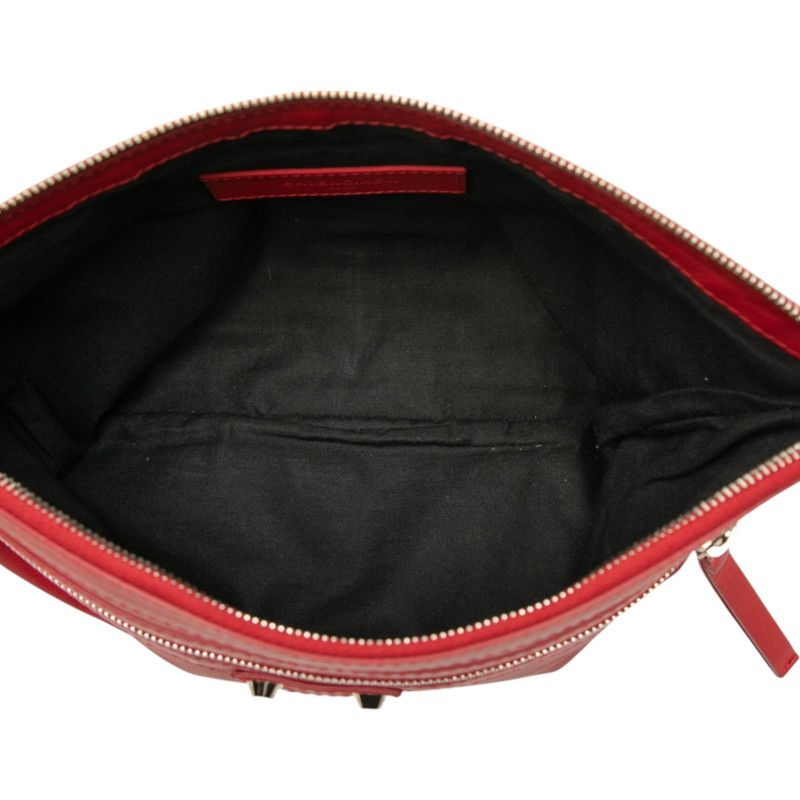 Balenciaga Classic Clip M Clutch Red Leather — view 4