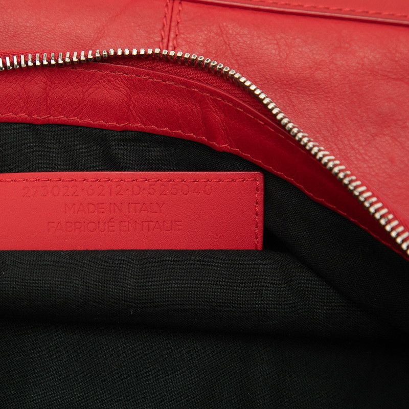 Balenciaga Classic Clip M Clutch Red Leather — view 6