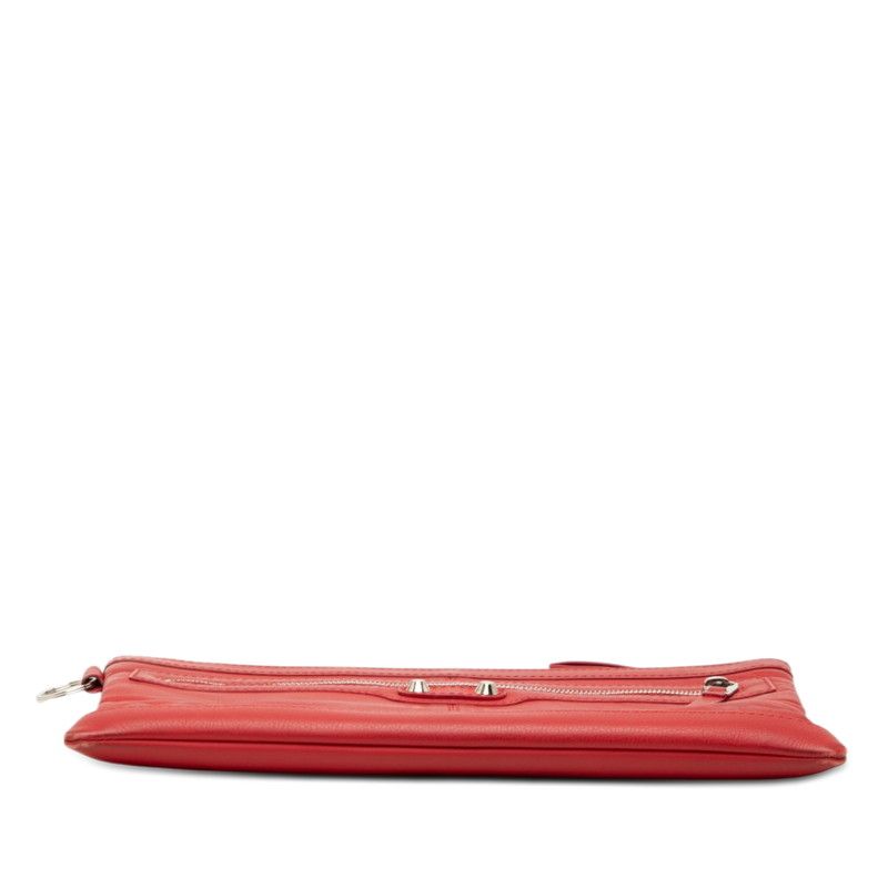 Balenciaga Classic Clip M Clutch Red Leather — view 3