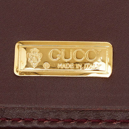Gucci Document Case Wine Red Bordeaux Leather 1 Shoulder Bag — view 8