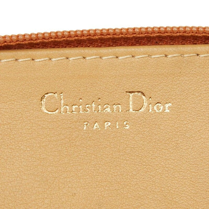 Dior CD Logo Pouch Vanity Case Brown Leather — view 7