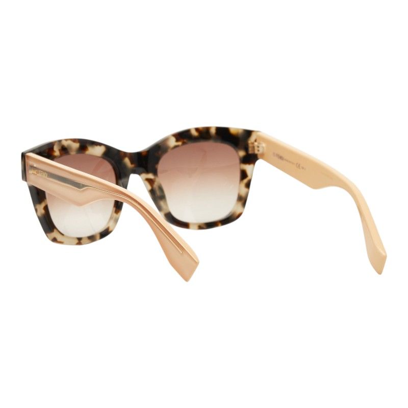 Fendi Cat Eye Gradient Sunglasses Beige Brown Acetate Eyewear — view 2