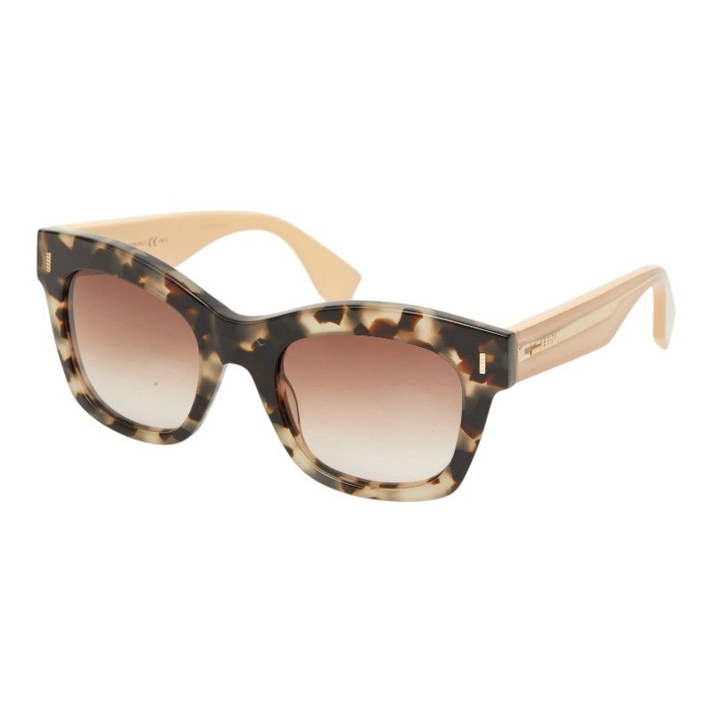 Fendi Cat Eye Gradient Sunglasses Beige Brown Acetate Eyewear