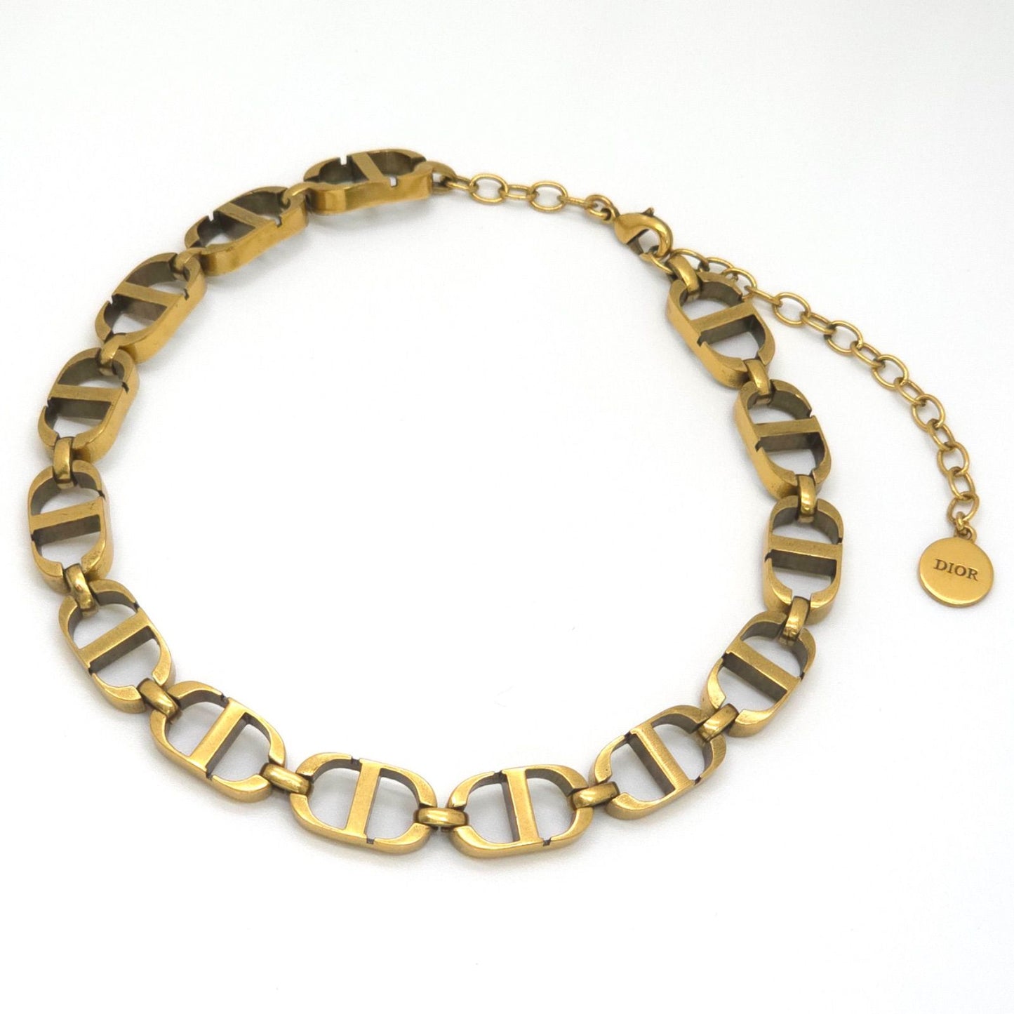Dior 30 Montaigne Short Necklace Choker 30.5 37 CD Signature Gold