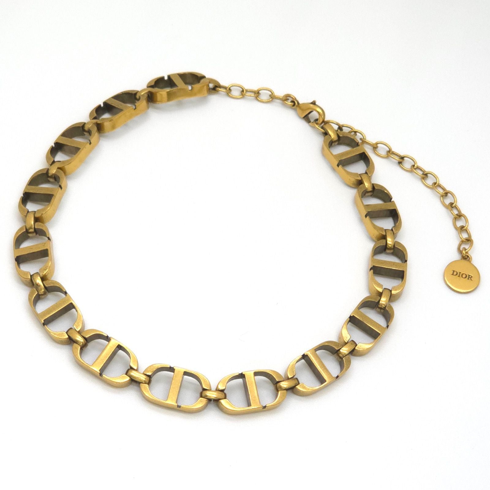 Dior 30 Montaigne Short Necklace Choker 30.5 37 CD Signature Gold