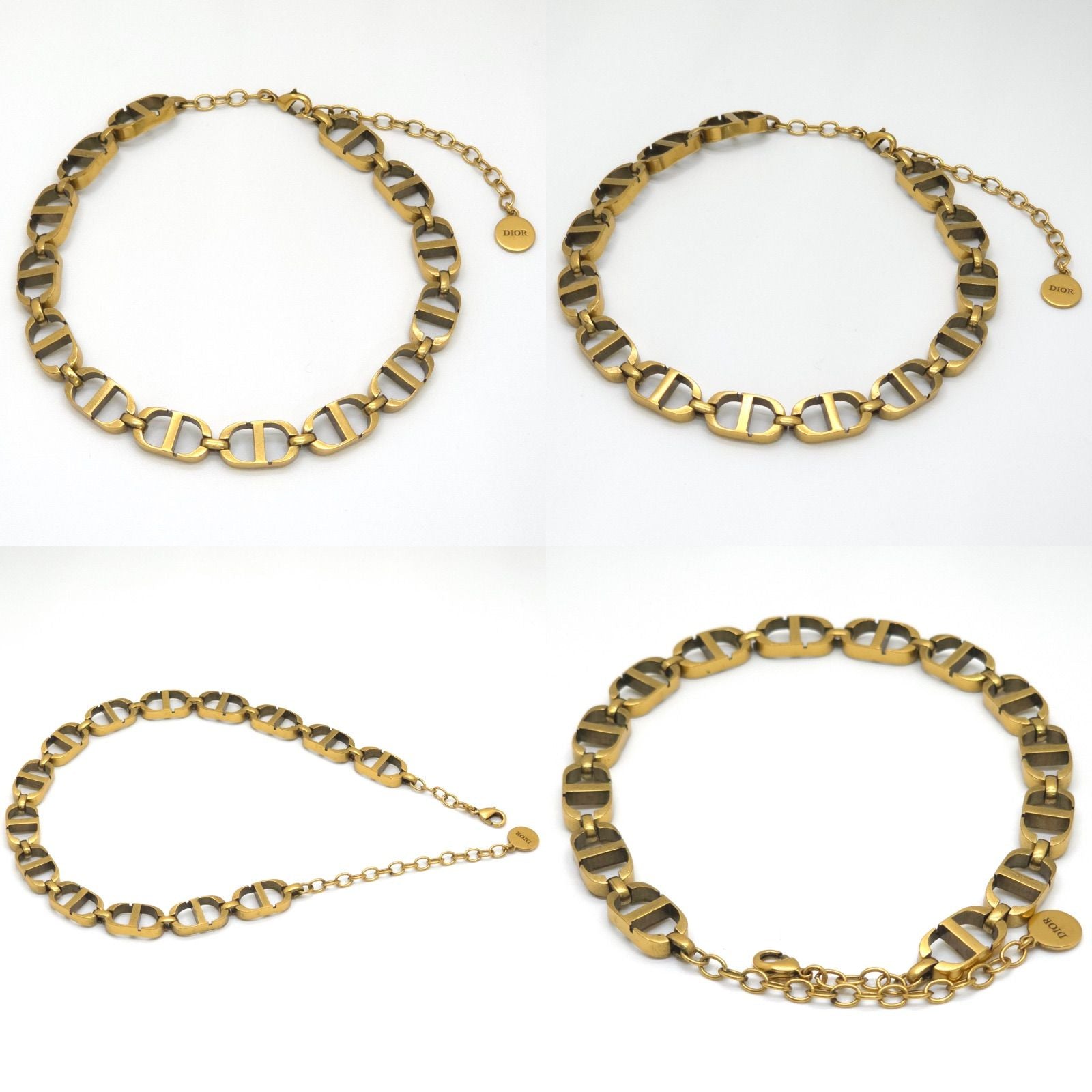 Dior 30 Montaigne Short Necklace Choker 30.5 37 CD Signature Gold — view 2