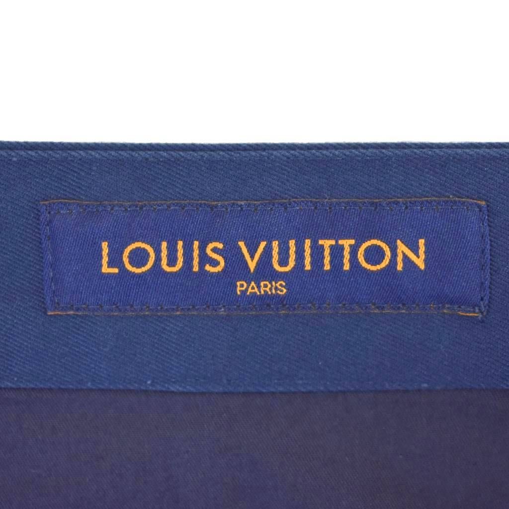 Louis Vuitton Staples Edition Cotton Poly Trousers Chino Pants 38 Navy — view 3