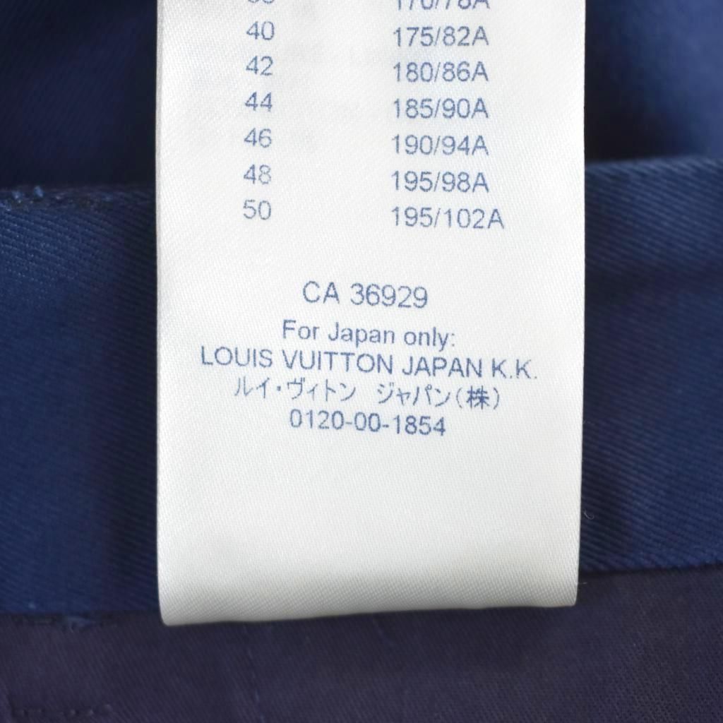 Louis Vuitton Staples Edition Cotton Poly Trousers Chino Pants 38 Navy — view 6
