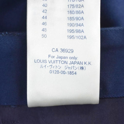 Louis Vuitton Staples Edition Cotton Poly Trousers Chino Pants 38 Navy — view 6