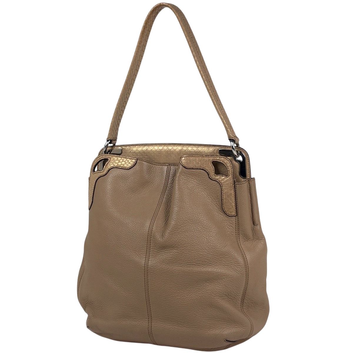Cartier Marcello Shoulder Bag Must Line Leather Beige
