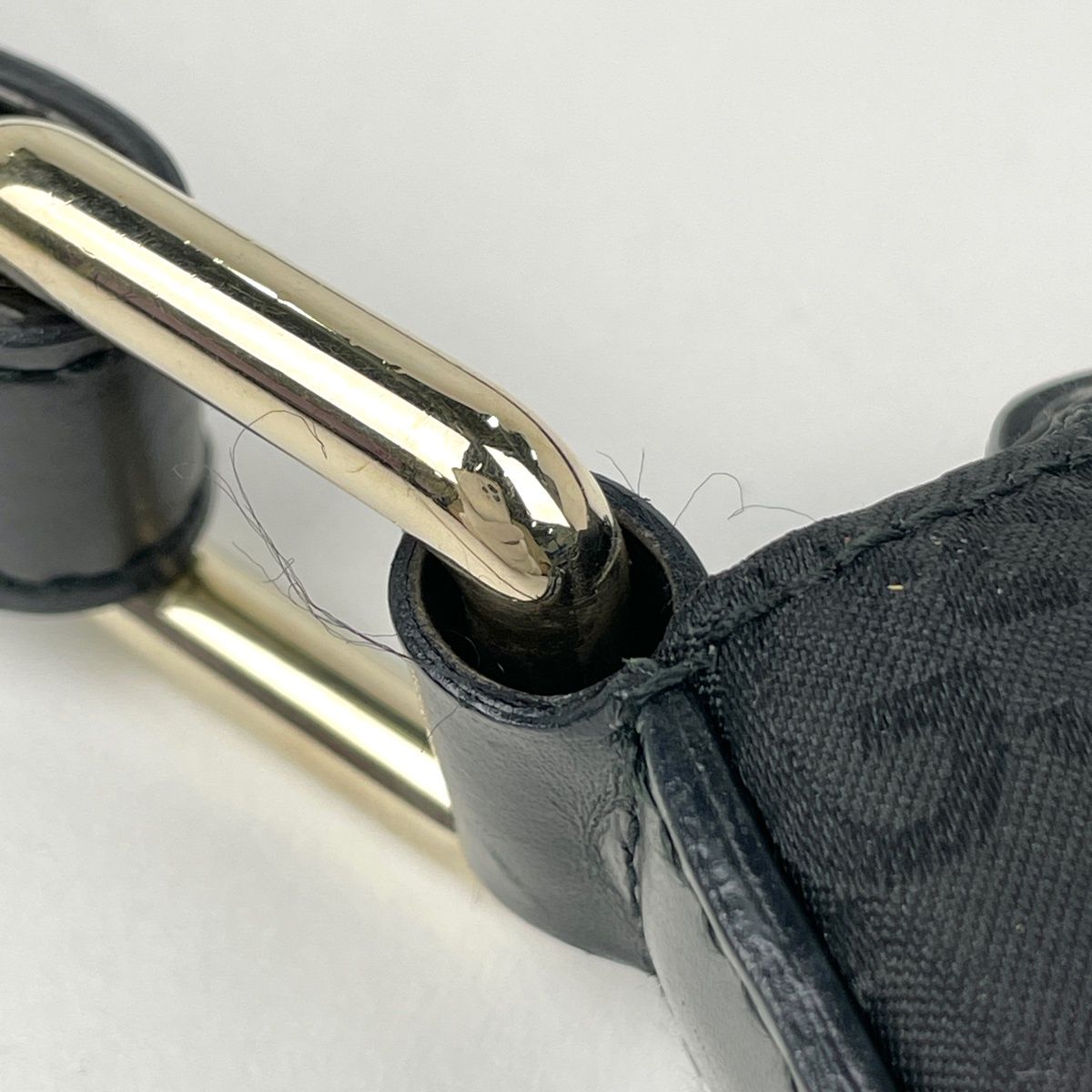 Gucci GG Pattern Shoulder Bag Nylon Black — view 6