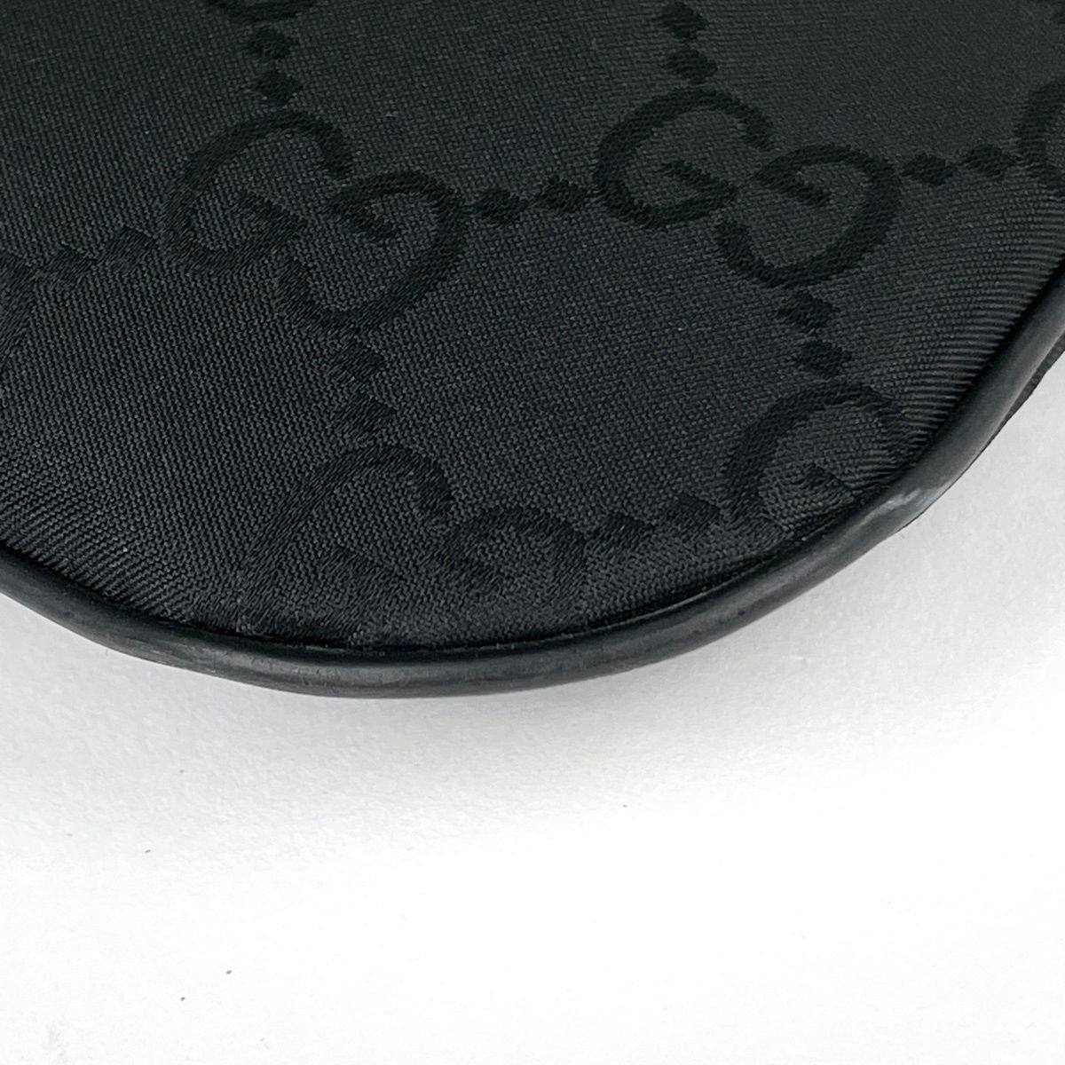 Gucci GG Pattern Shoulder Bag Nylon Black — view 3