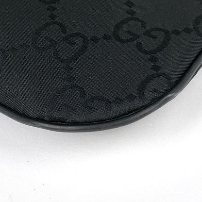 Gucci GG Pattern Shoulder Bag Nylon Black — view 3