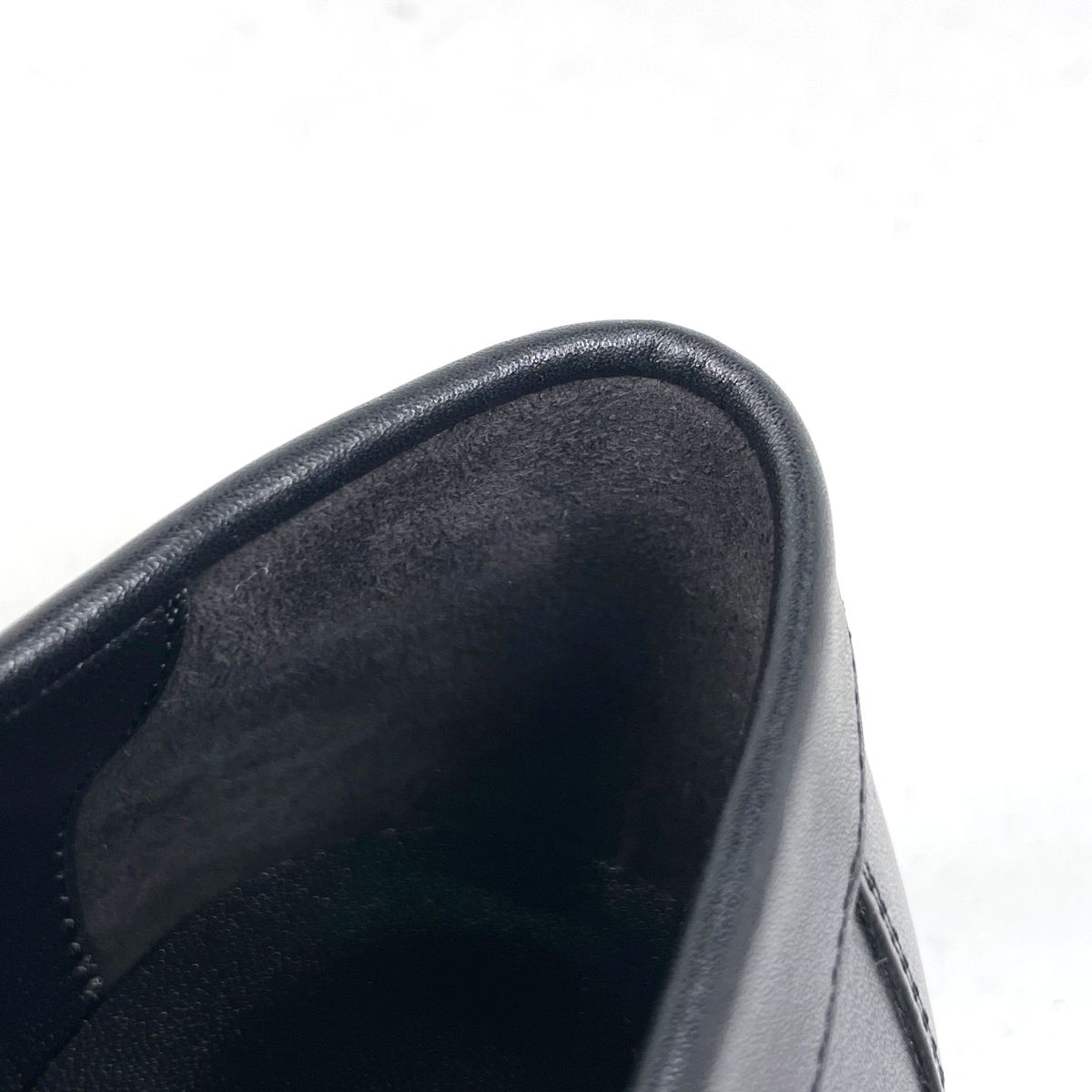 Hermes Moccasins Montmartre Logo Shoes Leather Black White — view 5