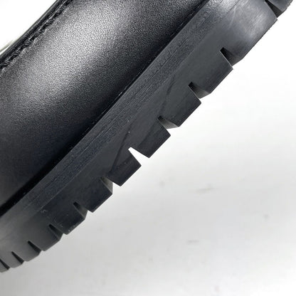 Hermes Moccasins Montmartre Logo Shoes Leather Black White — view 6