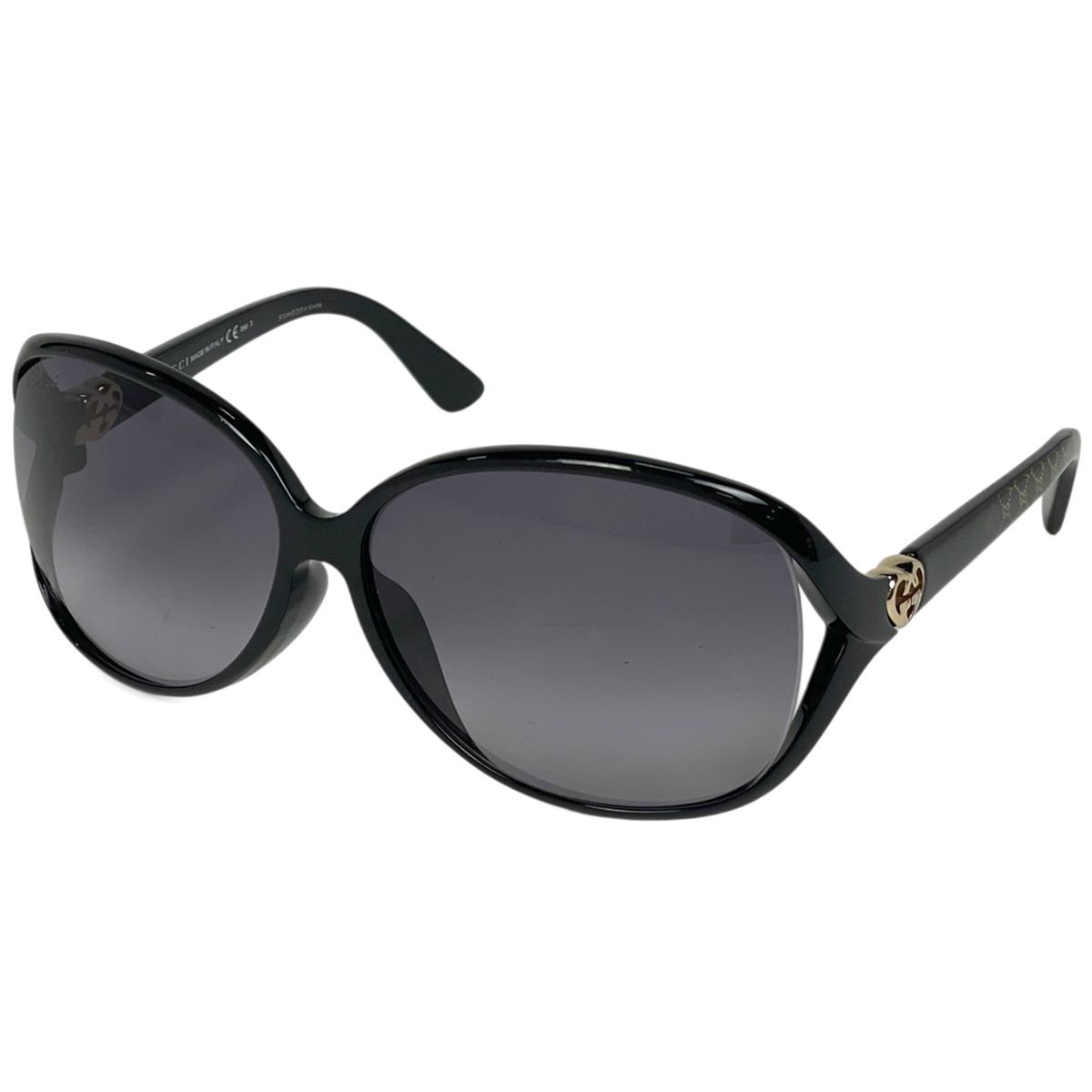 Gucci GG Logo Sunglasses Eyewear Lovely Heart Acetate Black
