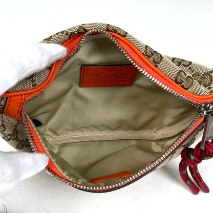 Gucci GG Pattern Belt Bag North Face Collaboration Canvas Beige Orange — view 7