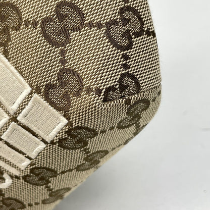 Gucci GG Pattern Belt Bag North Face Collaboration Canvas Beige Orange — view 3