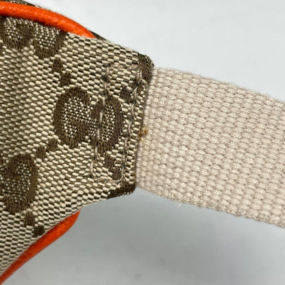 Gucci GG Pattern Belt Bag North Face Collaboration Canvas Beige Orange — view 4