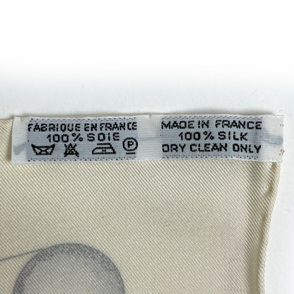 Hermes Carre 90 la Musique Des Spheres Music Played By Scarf Silk White — view 2