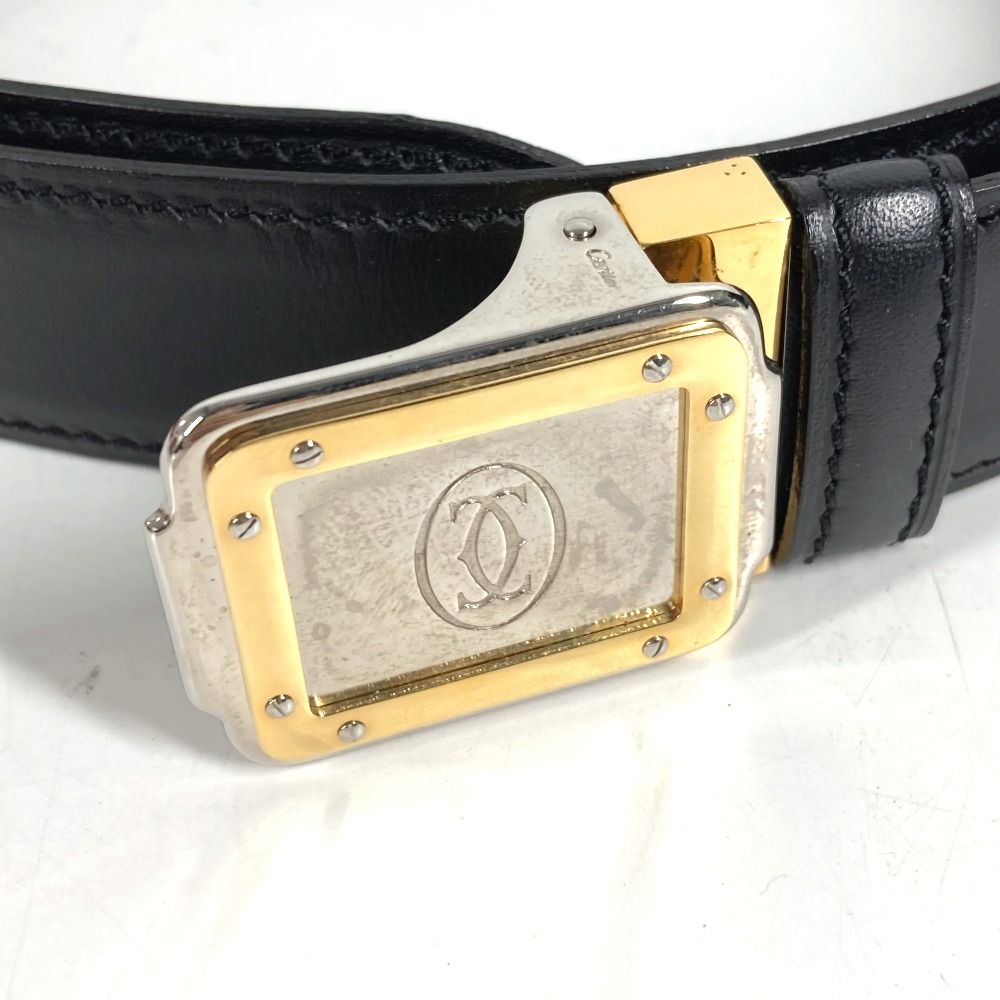 Cartier Belt Santos Logo Leather Black — view 6
