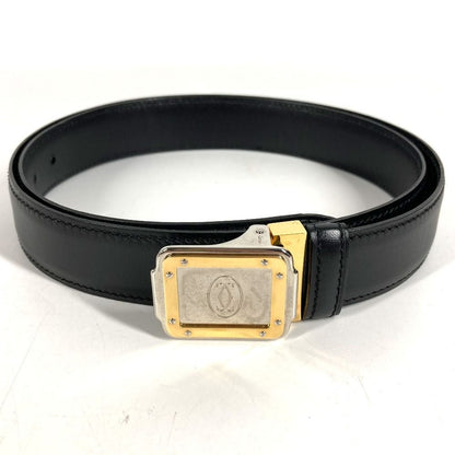 Cartier Belt Santos Logo Leather Black