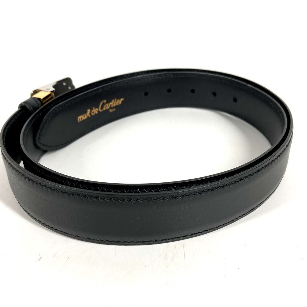 Cartier Belt Santos Logo Leather Black — view 3