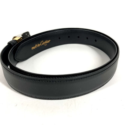 Cartier Belt Santos Logo Leather Black — view 3