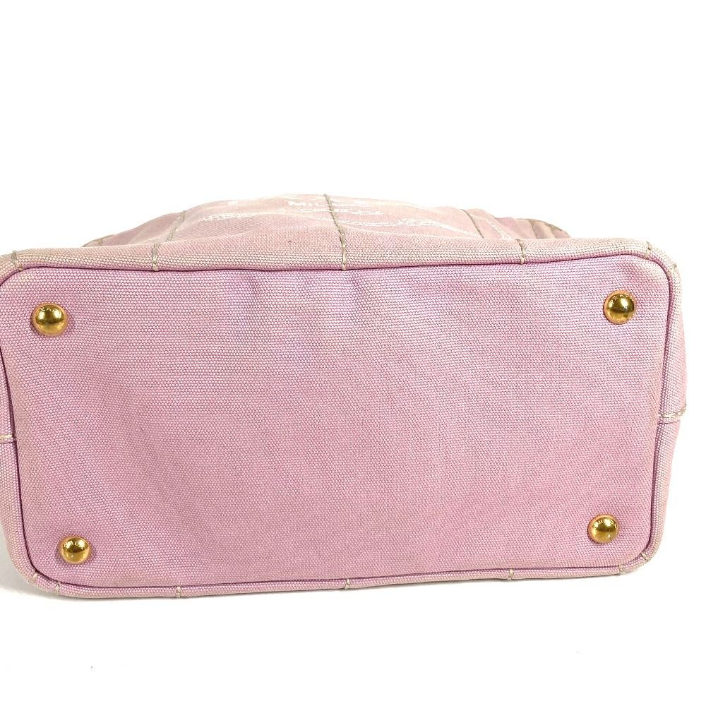 Prada Handbag Canapa Logo Mini Canvas Pink — view 2