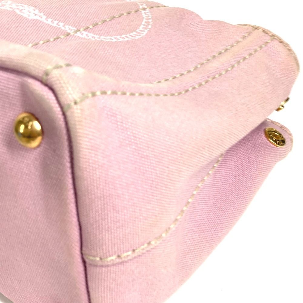 Prada Handbag Canapa Logo Mini Canvas Pink — view 3