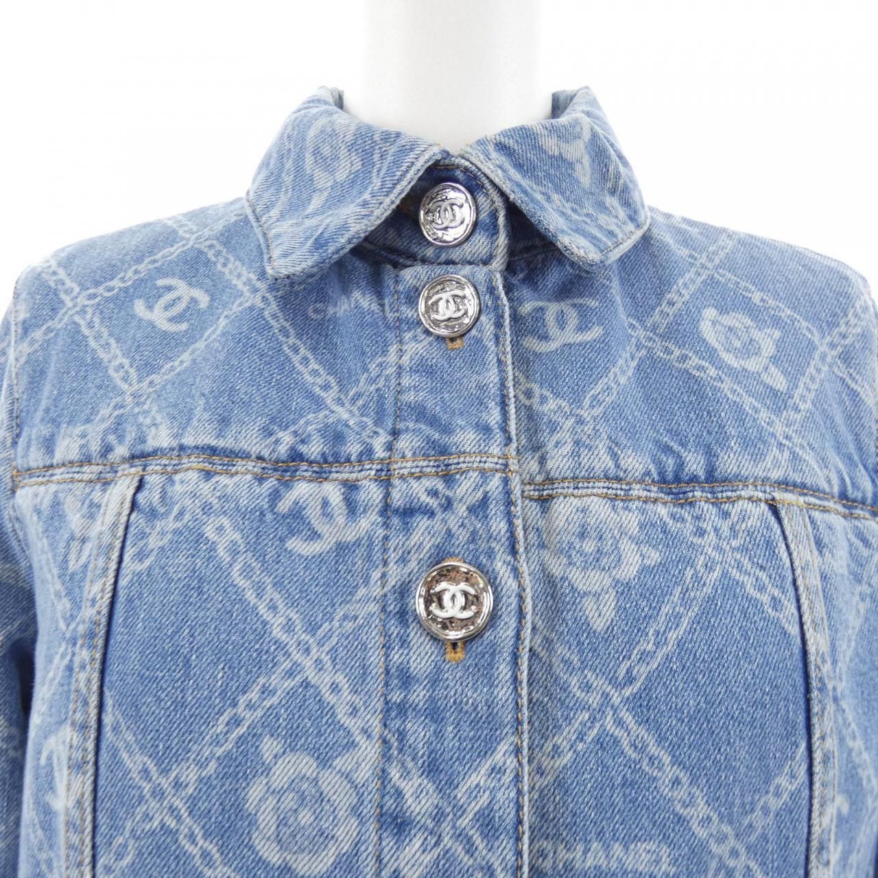 Chanel Denim Jacket Blue — view 6