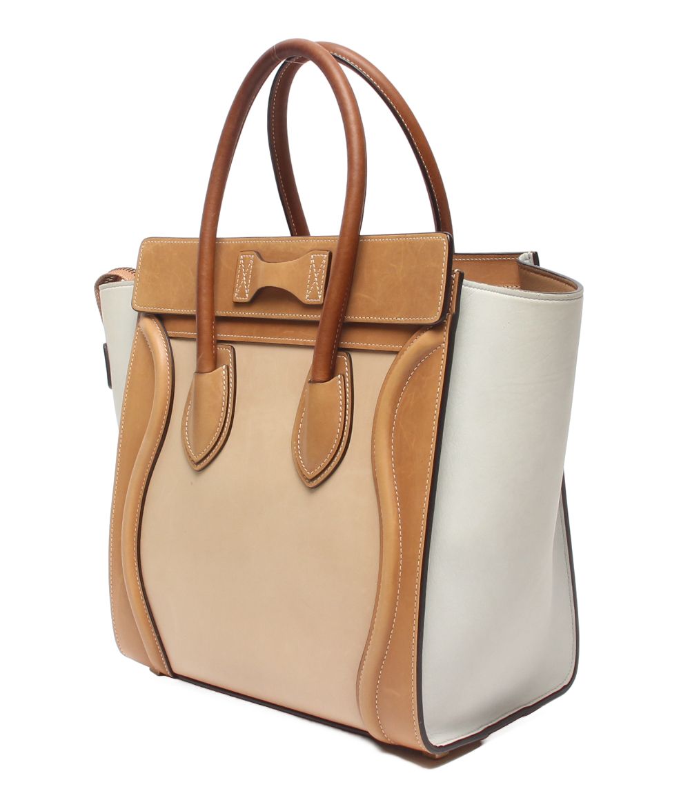 Celine Luggage Micro Handbag Beige Tan — view 3