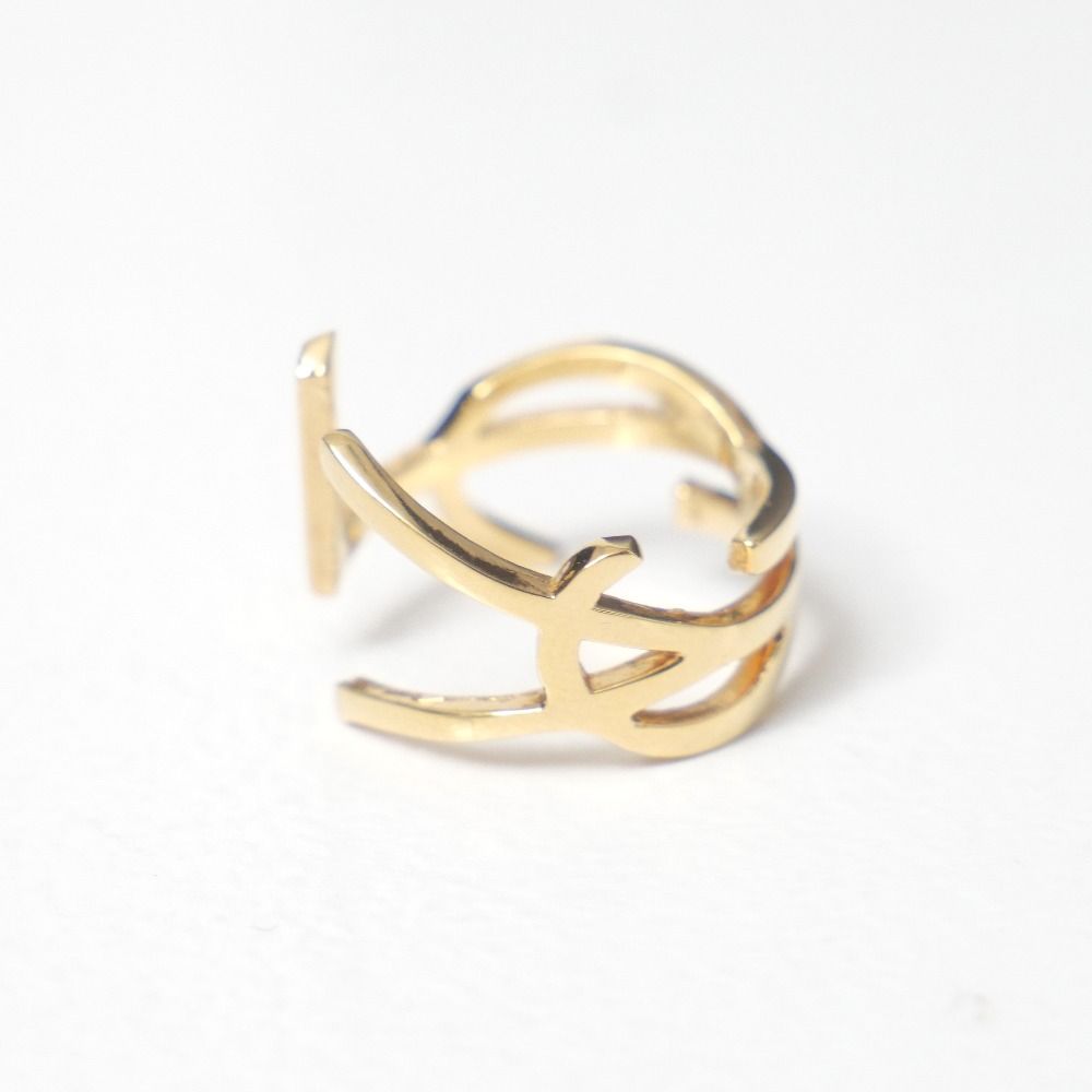 Saint Laurent Paris Ring YSL Logo Gold — view 6