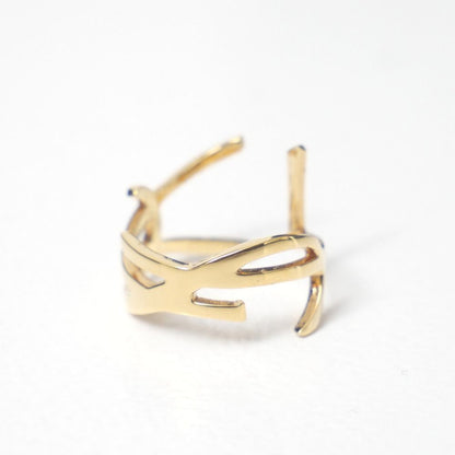 Saint Laurent Paris Ring YSL Logo Gold — view 4