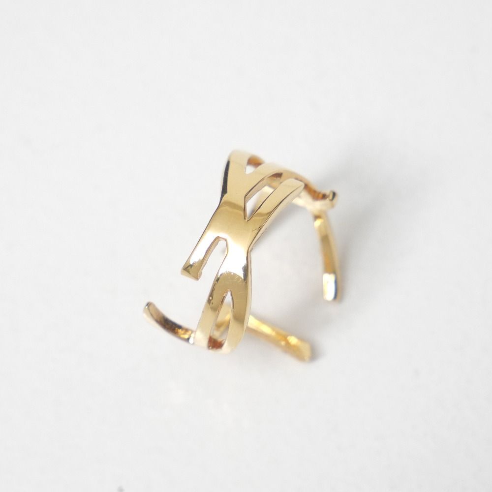 Saint Laurent Paris Ring YSL Logo Gold — view 3