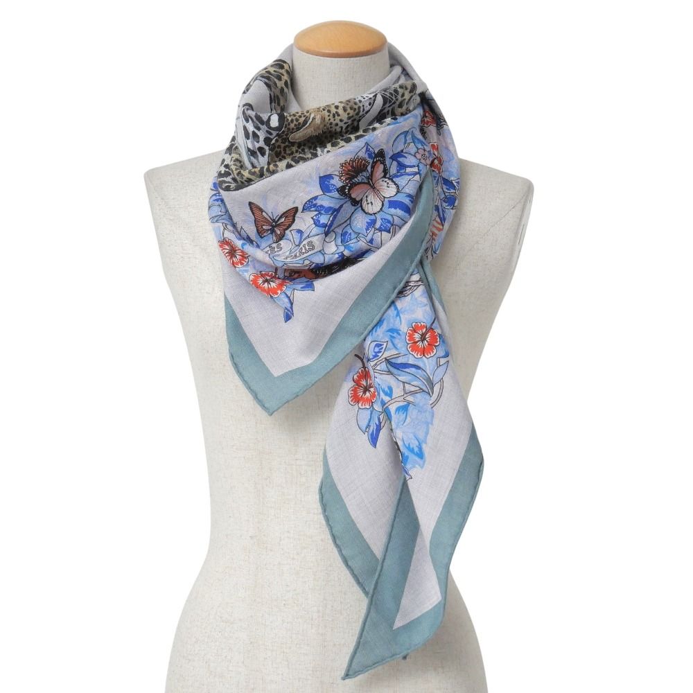 Hermes Jungle Love Triangle Jean Shawl Scarf — view 2
