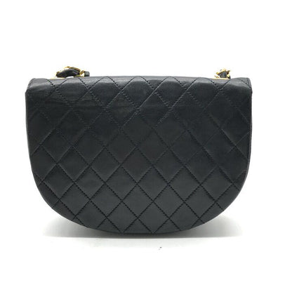 Chanel CC Logo Chain Shoulder Bag Lambskin Leather Turnlock Black — view 2