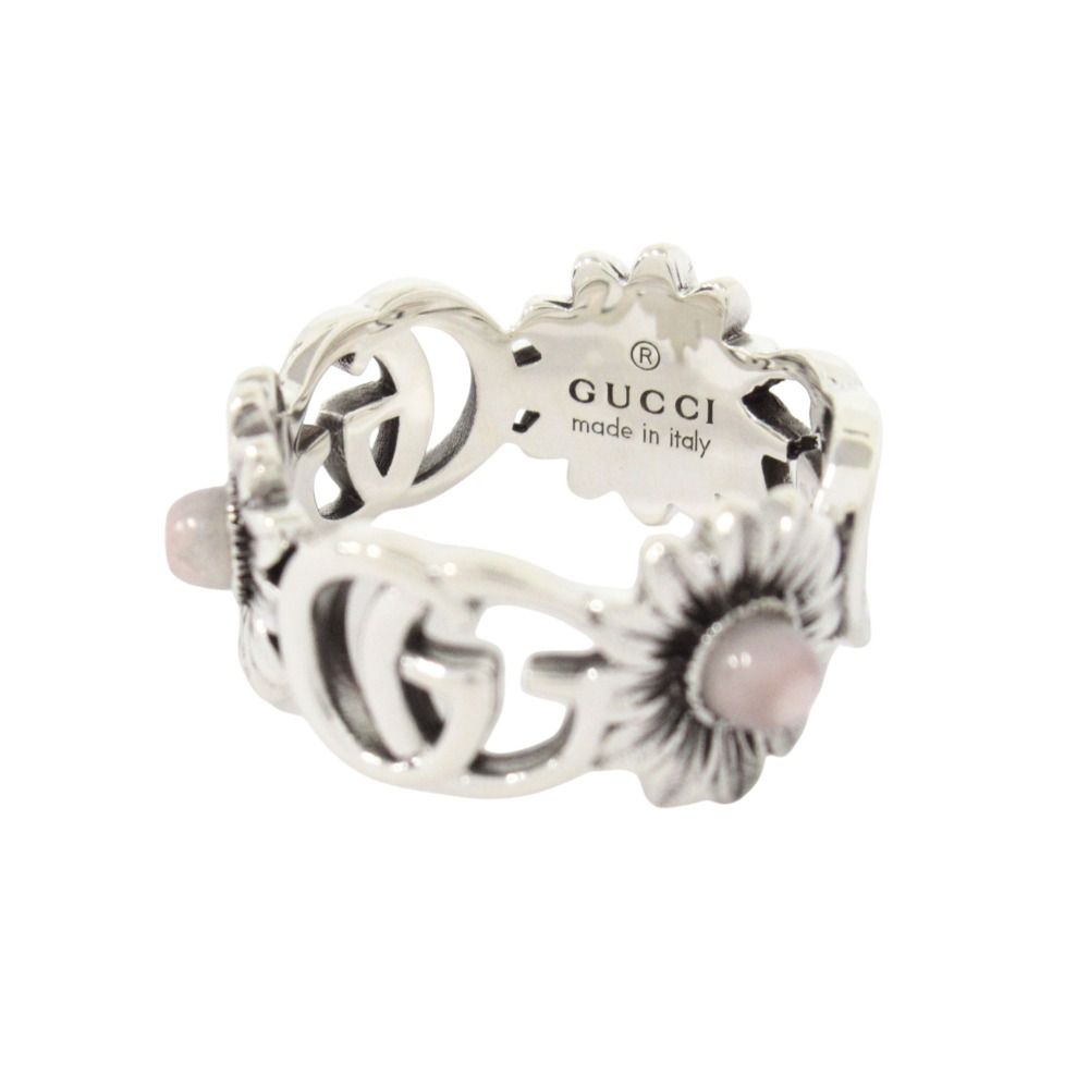 Gucci Double Mother Of Pearl Ring Silver — view 3